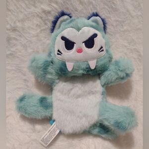 BarkBox Dog Toy Slobber Tooth Tiger Squeak Medium Crinkle Bark Box